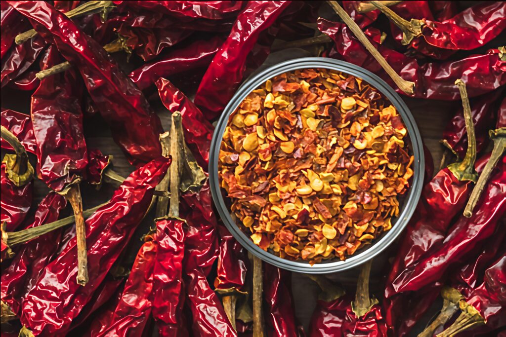 Hygienic chilli flakes processing and packaging